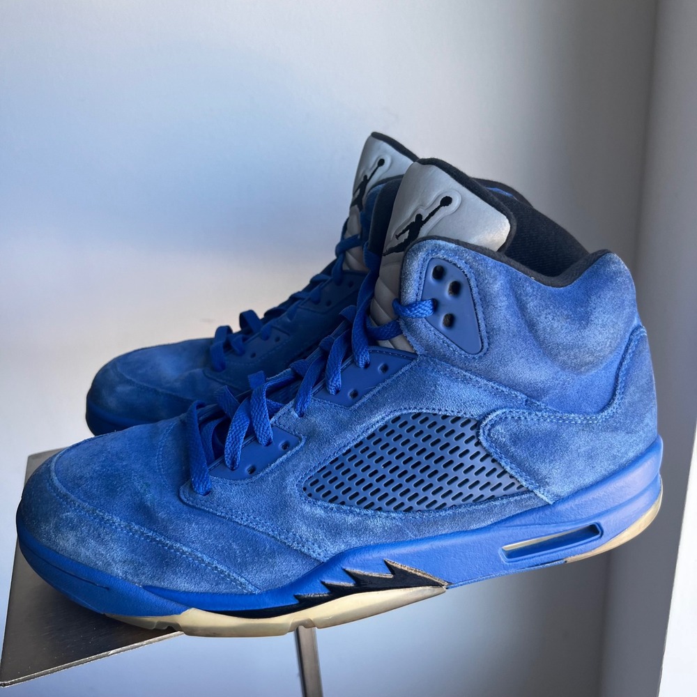 Jordan Air Jordan 5 Retro Blue Suede Mens Size 13 Sneakers 136027-401